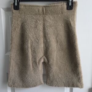 Gymshark Whitney Simmons Fuzzy Tan Shorts Small #93